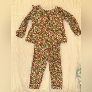 Baby Boden Floral Kids Matching Set - Red, Green, Yellow